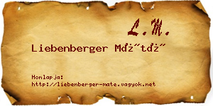 Liebenberger Máté névjegykártya